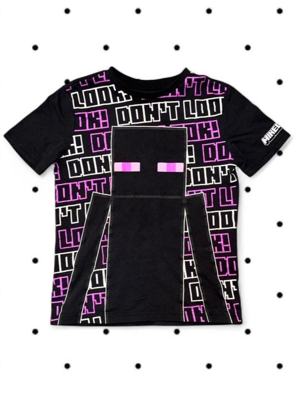Minecraft Kids' Black & Purple Enderman Graphic Tee